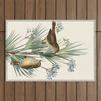 Little Birds and Flowers III Outdoor Rug Gallery Image 1
