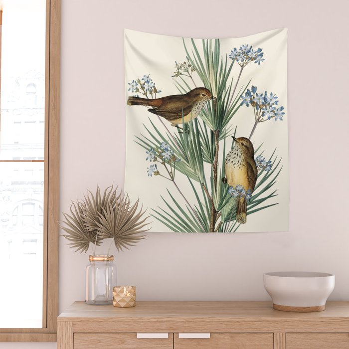 Little Birds and Flowers III Wall Tapestry Gallery Image 2