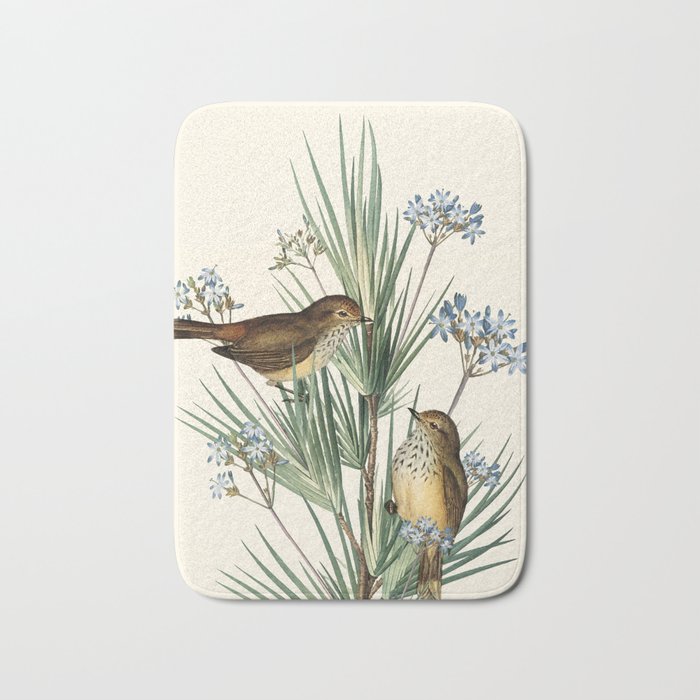 Little Birds and Flowers III Bath Mat Gallery Image 1