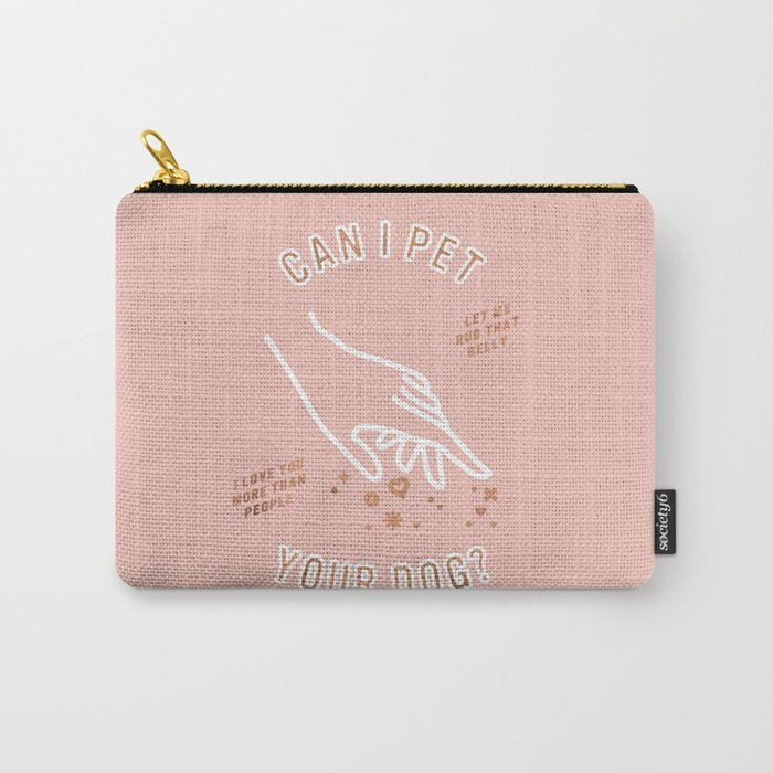 Can I Pet Your Dog - Rose Gold & Blush Palette Carry All Pouch Gallery Image 1