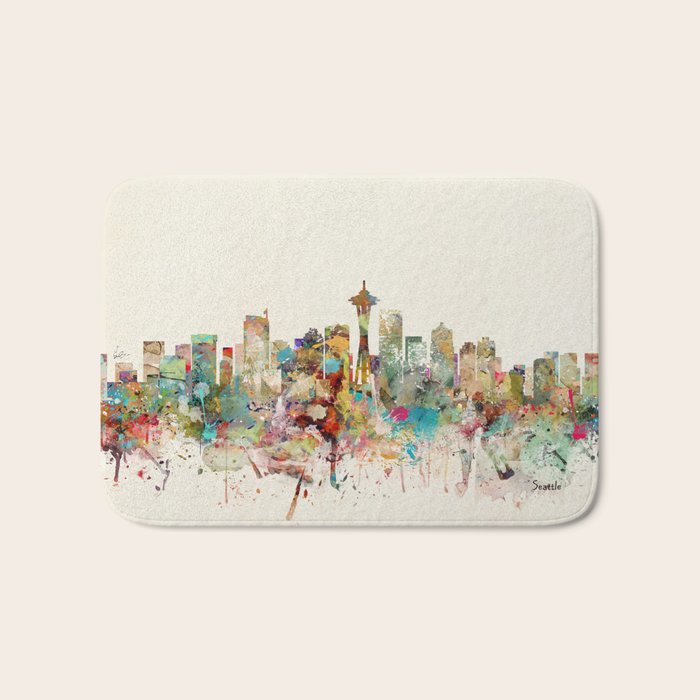 seattle skyline Bath Mat Gallery Image 1