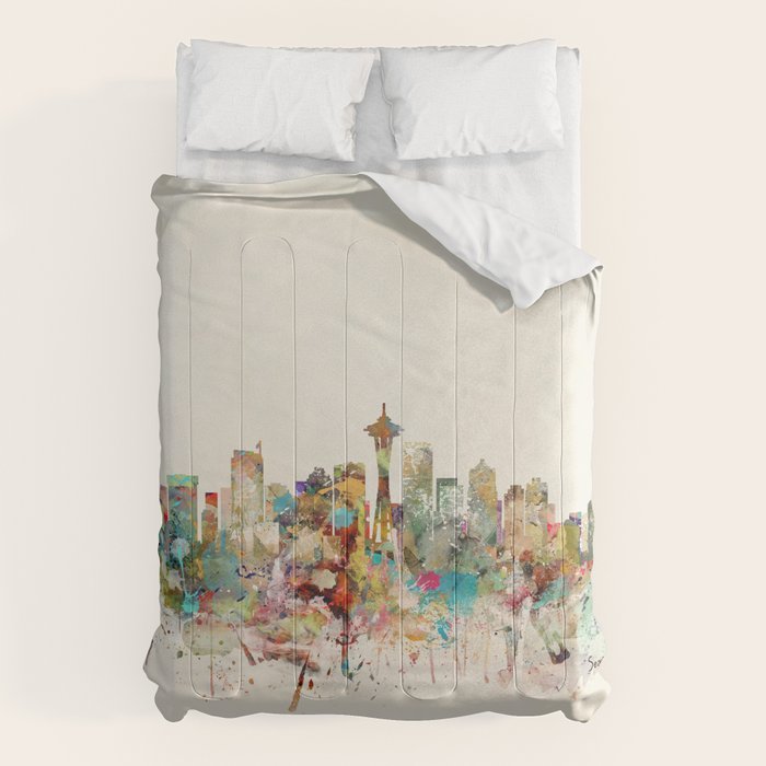 seattle skyline Comforter Gallery Image 1