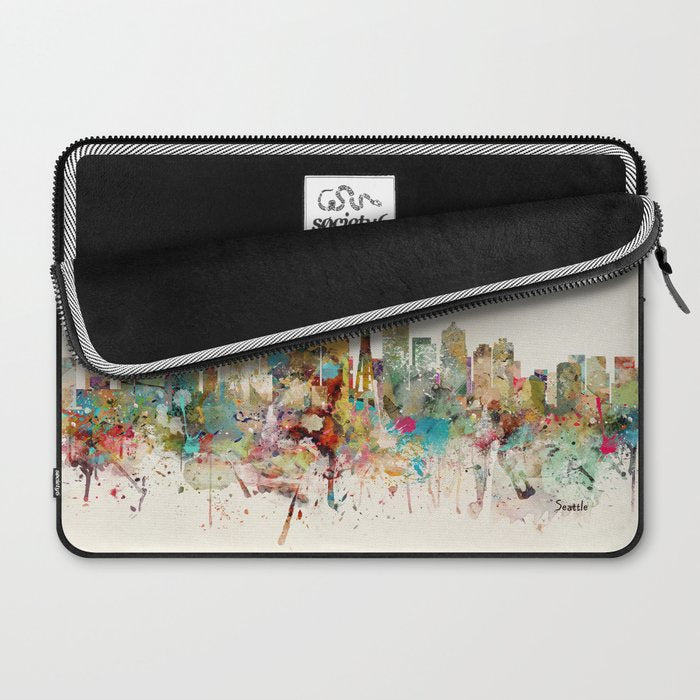 seattle skyline Laptop Sleeve Gallery Image 2