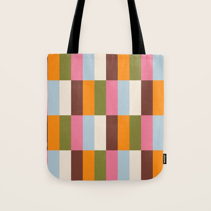 Color Block Stripes Tote Bag Gallery Image 1