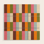 Color Block Stripes Wood Wall Art Gallery Image 1