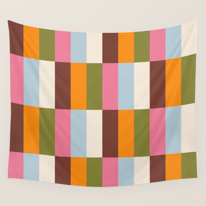 Color Block Stripes Wall Tapestry Gallery Image 4