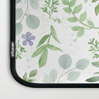 Botanical forest green lavender watercolor floral Laptop Sleeve Gallery Image 3