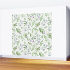 Botanical forest green lavender watercolor floral Wall Mural Gallery Image 2