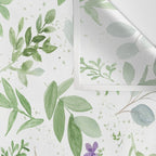 Botanical forest green lavender watercolor floral Wall Tapestry Gallery Image 3