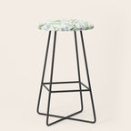 Botanical forest green lavender watercolor floral Stool Gallery Image 1