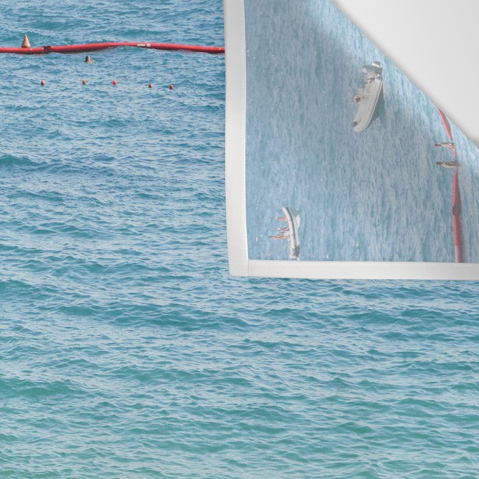 The Red Beach Umbrellas | Amalfi Coast Travel Photography | Europe Summer in Italy in Color Wall Tapestry Gallery Image 3