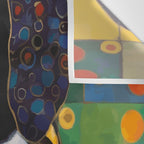 Gustav Klimt Style Puppy Dog with Colorful Scarf Wall Tapestry Gallery Image 3