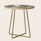 Gustav Klimt Style Puppy Dog with Colorful Scarf Side Table Gallery Image 1