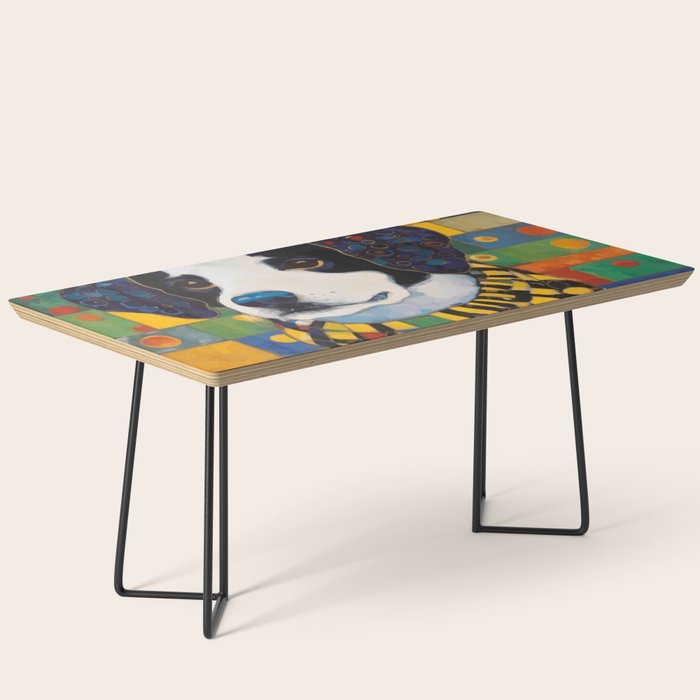 Gustav Klimt Style Puppy Dog with Colorful Scarf Coffee Table Gallery Image 1
