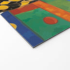 Gustav Klimt Style Puppy Dog with Colorful Scarf Welcome Mat Gallery Image 2