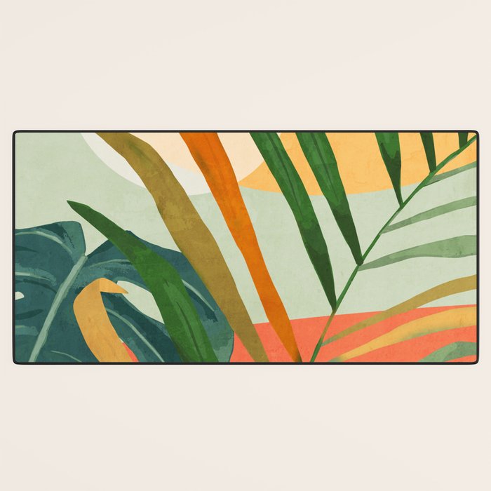 Abstract Art Tropical Leaves 118 Desk Mat Gallery Image 3