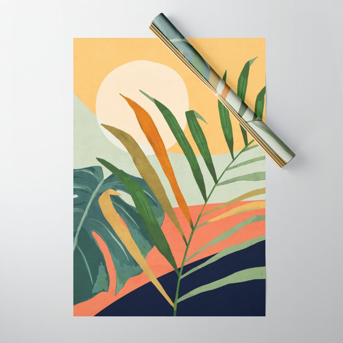 Abstract Art Tropical Leaves 118 Wrapping Paper Gallery Image 1