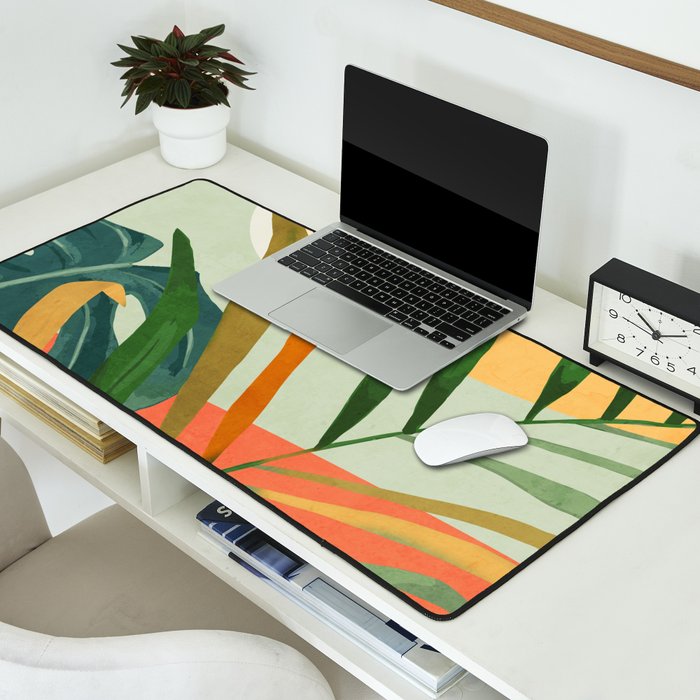 Abstract Art Tropical Leaves 118 Desk Mat Gallery Image 2