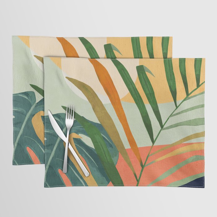 Abstract Art Tropical Leaves 118 Placemat Gallery Image 1