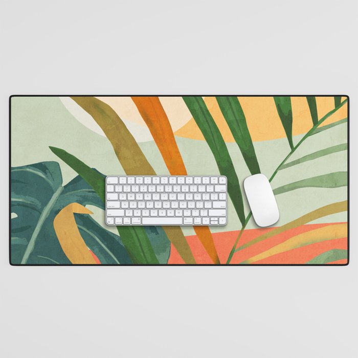 Abstract Art Tropical Leaves 118 Desk Mat Gallery Image 1