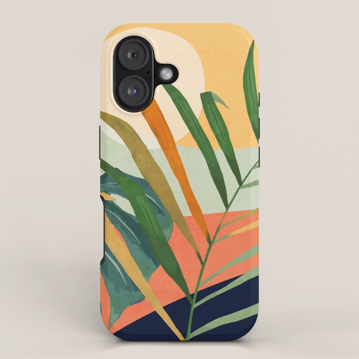 Abstract Art Tropical Leaves 118 iPhone Case Gallery Image 1