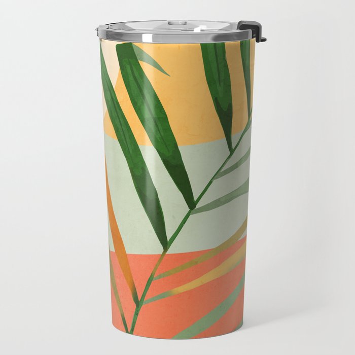 Abstract Art Tropical Leaves 118 Travel Mug Gallery Image 2