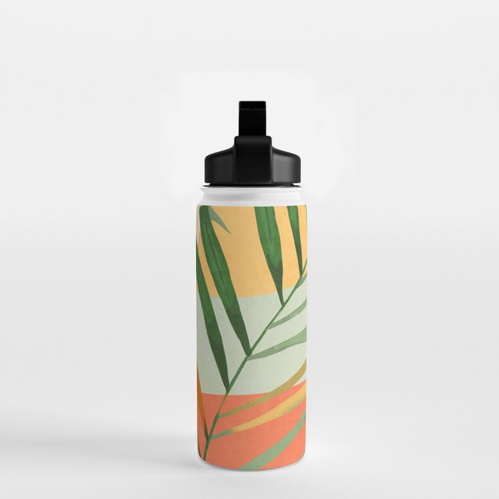 Abstract Art Tropical Leaves 118 Water Bottle Gallery Image 2