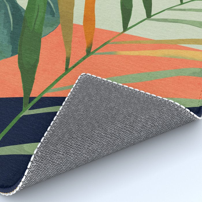 Abstract Art Tropical Leaves 118 Rug Gallery Image 4