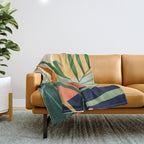 Abstract Art Tropical Leaves 118 Throw Blanket Gallery Image 1