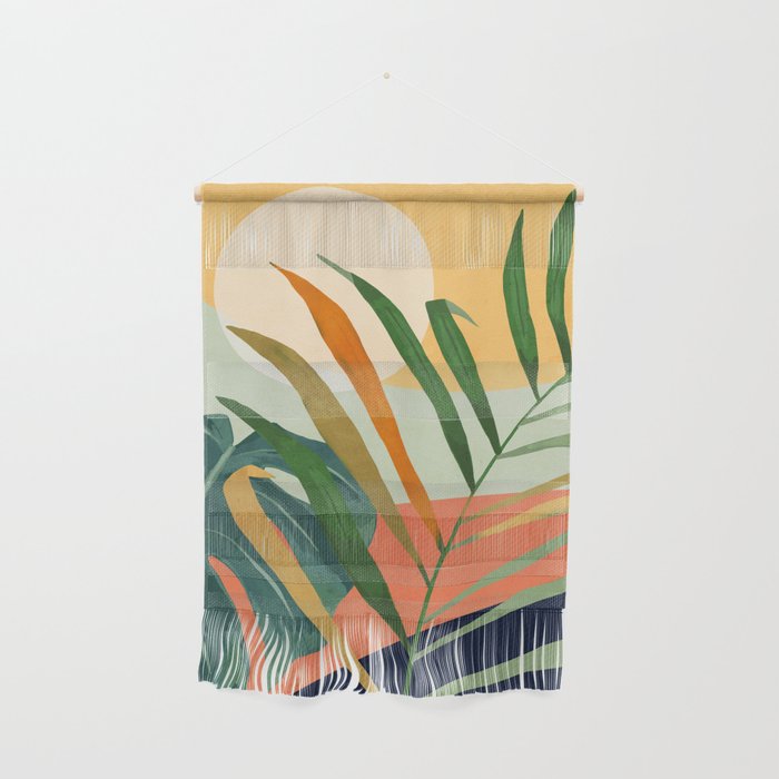Abstract Art Tropical Leaves 118 Wall Hanging Gallery Image 1
