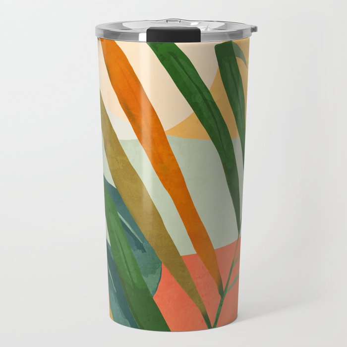 Abstract Art Tropical Leaves 118 Travel Mug Gallery Image 1