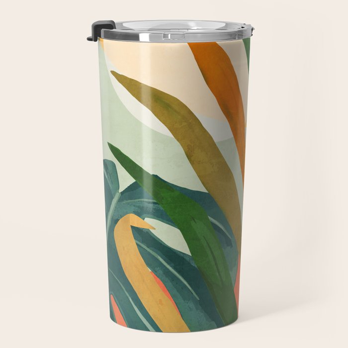 Abstract Art Tropical Leaves 118 Travel Mug Gallery Image 3