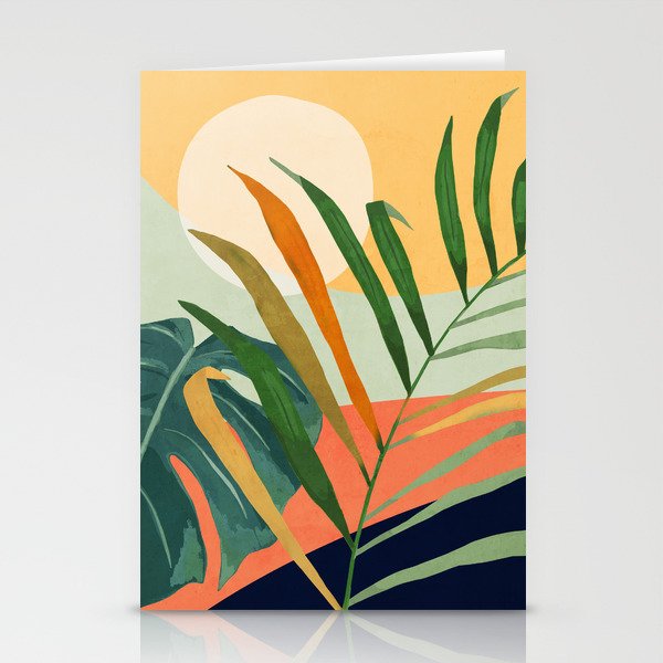 Abstract Art Tropical Leaves 118 Stationery Card Gallery Image 2