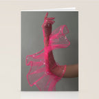 AESTHETIC PINK GLOVE | fashion | style | glamour | hand | glitter | elegant | charm | collage  Stationery Card Gallery Image 2
