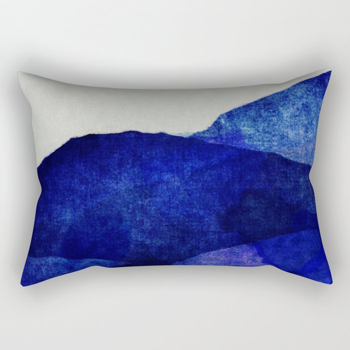Blue hills abstract Rectangular Pillow Gallery Image 1