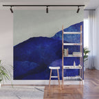 Blue hills abstract Wall Mural Gallery Image 1