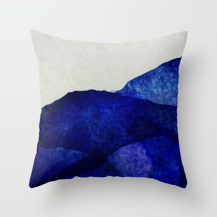 Blue hills abstract Throw Pillow Gallery Image 6