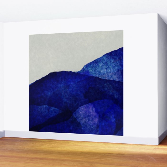 Blue hills abstract Wall Mural Gallery Image 2