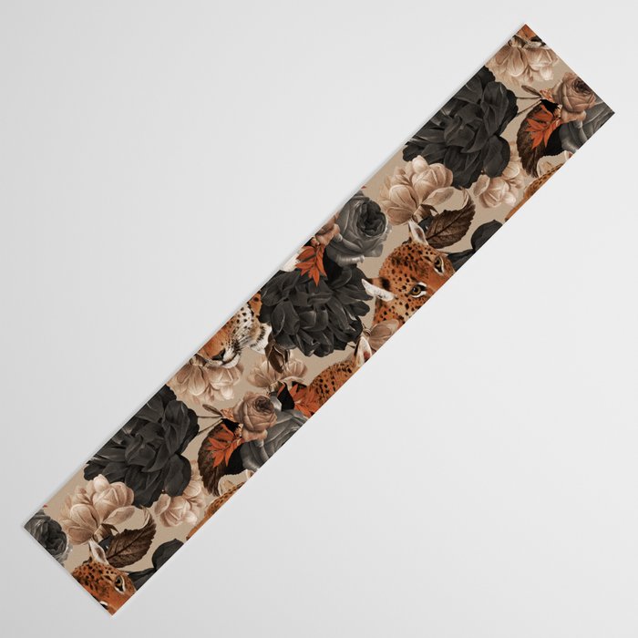 LEOPARD AND FLORAL NIGHT PATTERN Table Runner Gallery Image 3