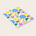 Retro cartoon sticker label pattern Notebook Gallery Image 3