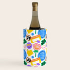 Retro cartoon sticker label pattern Wine Chiller Gallery Image 2