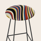 Wavy Stripes IX - Bauhaus Palette Stool Gallery Image 2