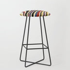 Wavy Stripes IX - Bauhaus Palette Stool Gallery Image 1