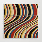 Wavy Stripes IX - Bauhaus Palette Wood Wall Art Gallery Image 1