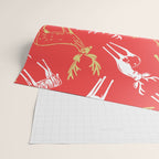 Red christmas reindeer animal pattern Wrapping Paper Gallery Image 2