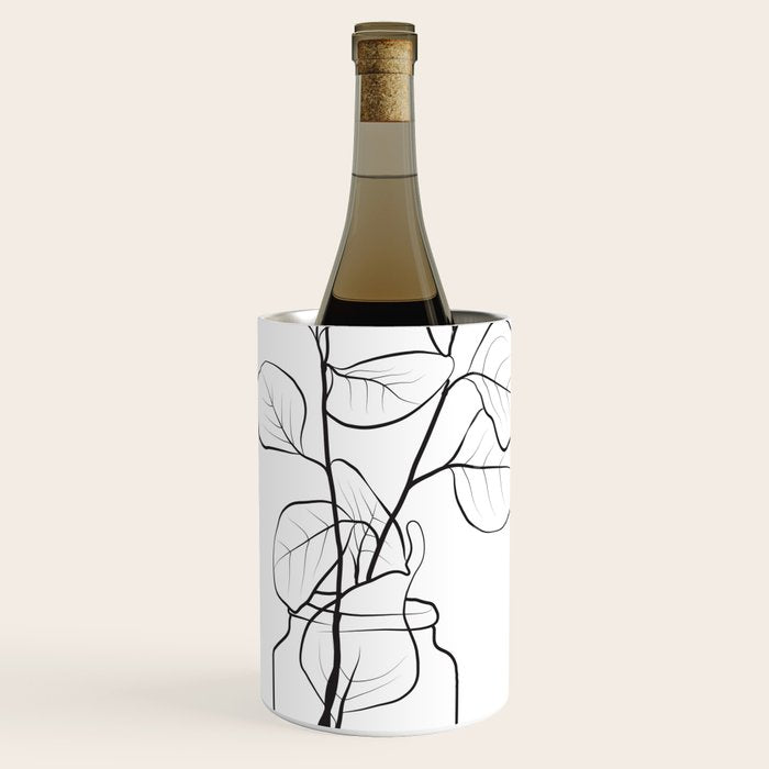 Eucalyptus Branch in a Vase Wine Chiller Gallery Image 1