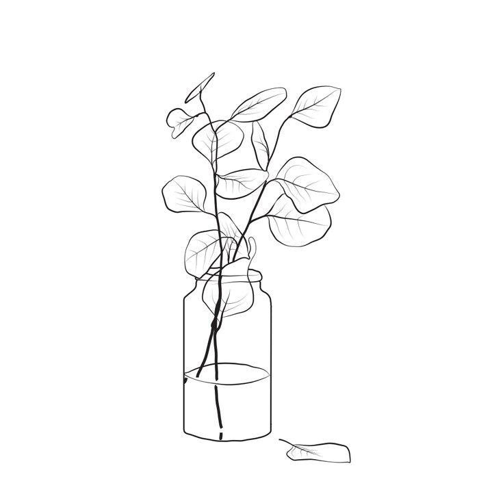 Eucalyptus Branch in a Vase Coffee Mug Gallery Image 2