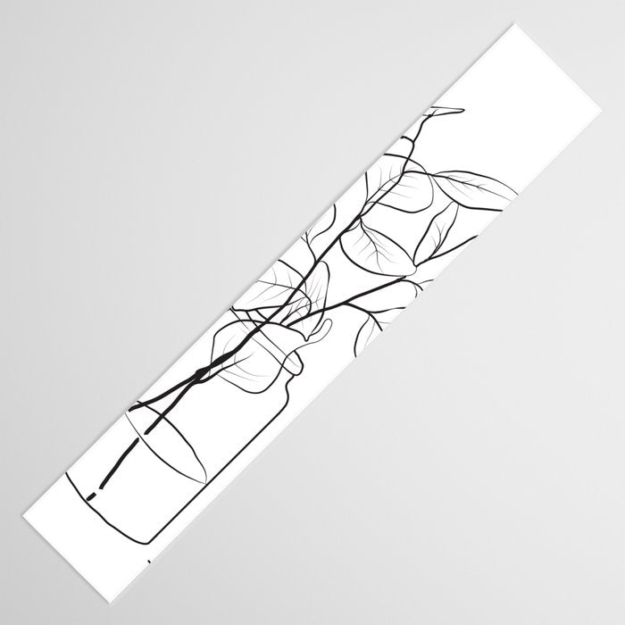 Eucalyptus Branch in a Vase Table Runner Gallery Image 3