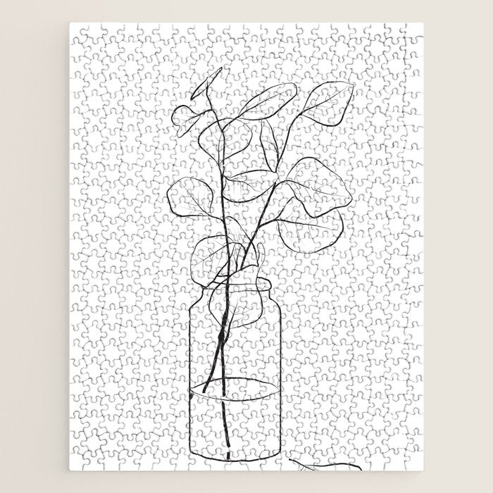 Eucalyptus Branch in a Vase Jigsaw Puzzle Gallery Image 1