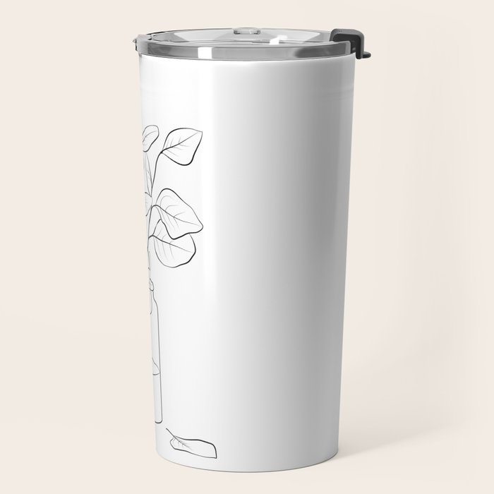 Eucalyptus Branch in a Vase Travel Mug Gallery Image 2